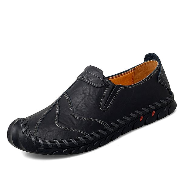 new mens shoes spring and autumn genuine leather men's loafers moccasins casual shoes breathable slip-on flat boat, Black
new mens shoes spring and autumn genuine leather men's loafers moccasins casual shoes breathable slip-on flat boat, Black