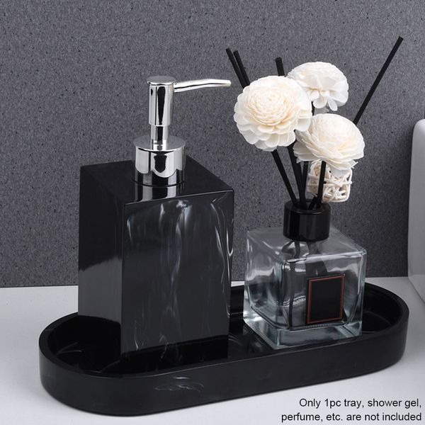 мраморный узор ванная комната лоток ювелирные изделия дисплей полотенце держатель бытовой домашний отель смолы зубная щетка практичный макия