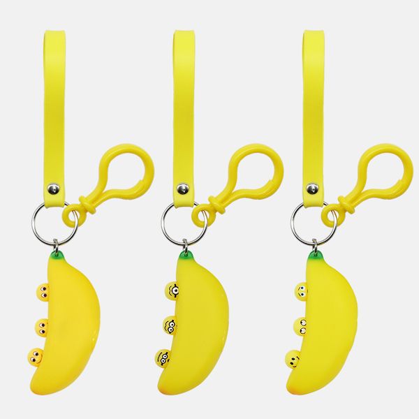 silicone banana keychains key ring pendant cute bag charm holder for car bag key chains accessories decompression toys gift jewelry keyrings, Slivery;golden
silicone banana keychains key ring pendant cute bag charm holder for car bag key chains accessories decompression toys gift jewelry keyrings, Slivery;golden