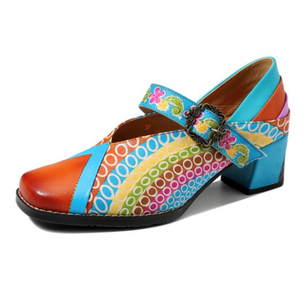 2020 mary jane vintage spring summer pure handmade rainbow print bohemian leather high heels women's shoes sfy46, Black
2020 mary jane vintage spring summer pure handmade rainbow print bohemian leather high heels women's shoes sfy46, Black