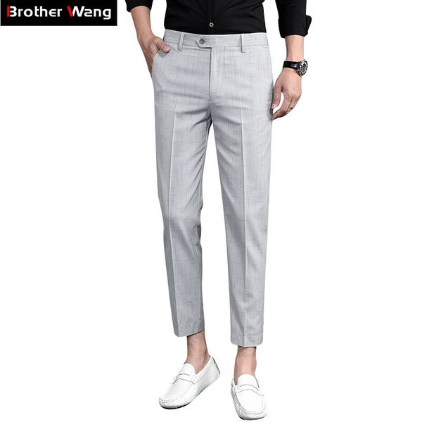 2020 spring and summer new men's slim plaid casual pants stretch business ankle-length pants male brand, Black
2020 spring and summer new men's slim plaid casual pants stretch business ankle-length pants male brand, Black