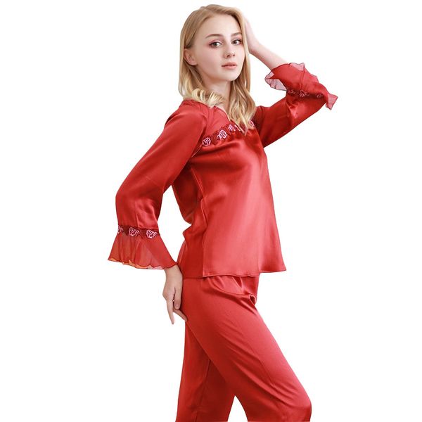 t77113 new fashion women's clothing spring and autumn long-sleeved home two-piece suit 100% silk pajamas set, Blue;gray
t77113 new fashion women's clothing spring and autumn long-sleeved home two-piece suit 100% silk pajamas set, Blue;gray