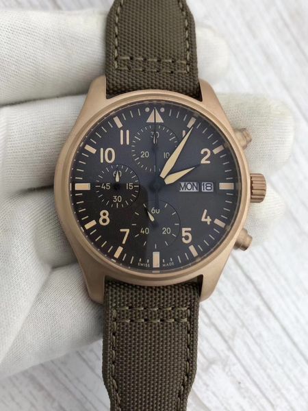 new luxury watch 42mm dial nylon or leather strap pilot mens watches fashion 8 colors day date watch quartz movement watches, Slivery;brown
new luxury watch 42mm dial nylon or leather strap pilot mens watches fashion 8 colors day date watch quartz movement watches, Slivery;brown