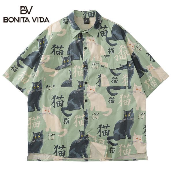 bonita vida cat print short sleeve hawaiian beach shirts men summer harajuku casual holiday tropical shirt men fashion, White;black
bonita vida cat print short sleeve hawaiian beach shirts men summer harajuku casual holiday tropical shirt men fashion, White;black