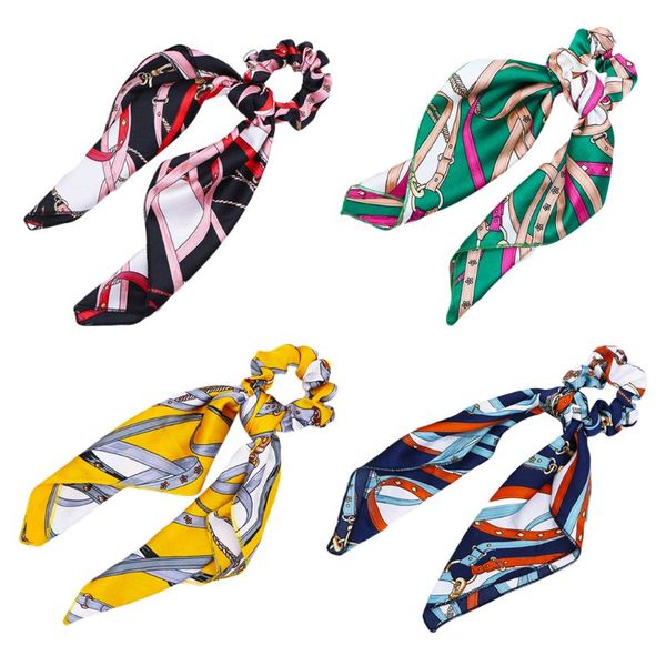 women long ribbon large intestine hair rope handkerchief scarves bowknot vintage ponytail holder metal chain patterns scrunchies, Golden;silver
women long ribbon large intestine hair rope handkerchief scarves bowknot vintage ponytail holder metal chain patterns scrunchies, Golden;silver