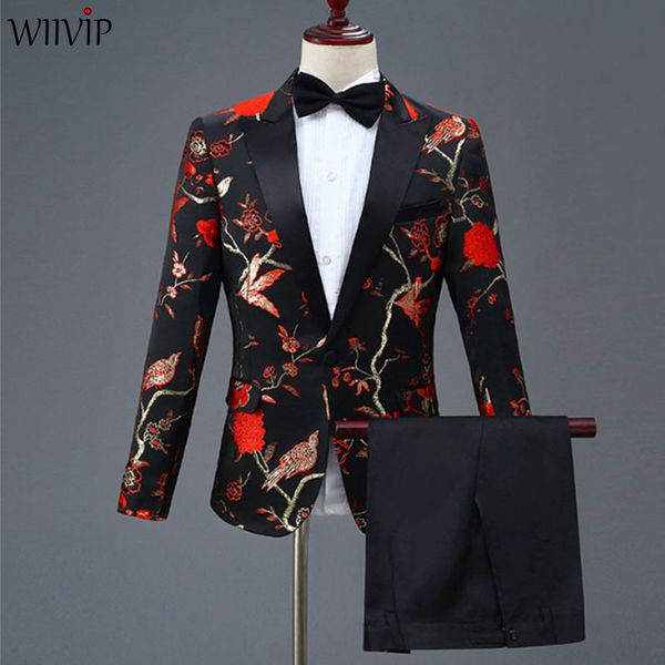 s-4xl new man fashion embroidery party blazer + solid pant suits male casual slim blazer coat suit outerwear 1120, White;black
s-4xl new man fashion embroidery party blazer + solid pant suits male casual slim blazer coat suit outerwear 1120, White;black