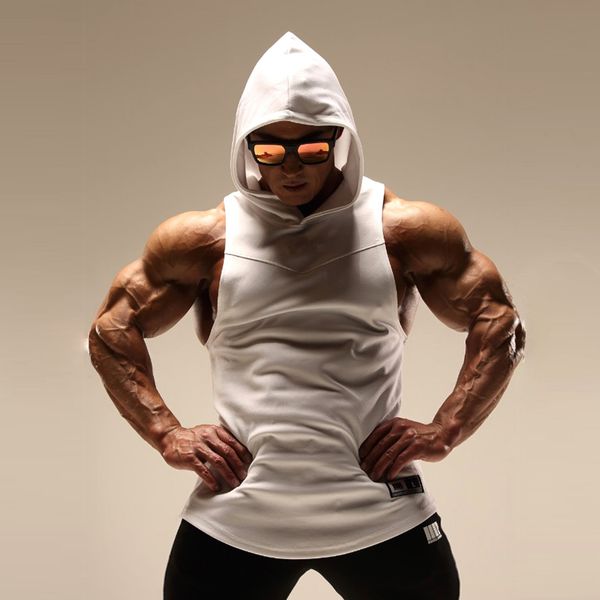 men tank mens fitness with hoodie workout tank for men sleeveless shirt hip hop punk style, White;black
men tank mens fitness with hoodie workout tank for men sleeveless shirt hip hop punk style, White;black
