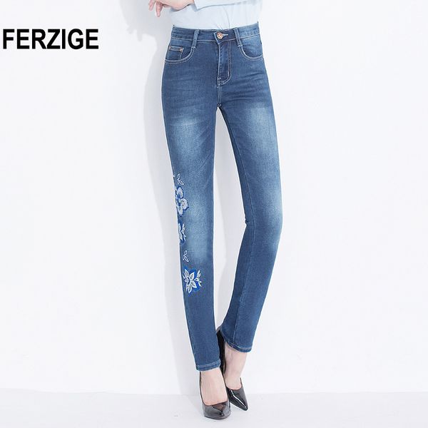 women's jeans ferzige women high waisted stretch pencils pants slim fit european and american denim mom femme big size 36, Blue
women's jeans ferzige women high waisted stretch pencils pants slim fit european and american denim mom femme big size 36, Blue