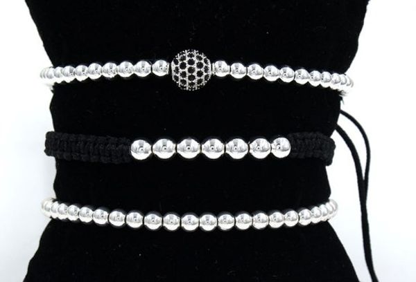 4mm 3pcs/lot gjtj5 silver copper cz zircon cubic zirconia elastic ball bead punk macrame chakra reiki charm bracelet bangles, Black
4mm 3pcs/lot gjtj5 silver copper cz zircon cubic zirconia elastic ball bead punk macrame chakra reiki charm bracelet bangles, Black