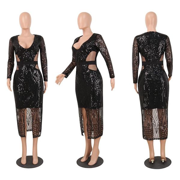 glarm sequins bling bling party dresses 2019 long sleeves dress side split sheath fashion club women dress black green champagne, White;black
glarm sequins bling bling party dresses 2019 long sleeves dress side split sheath fashion club women dress black green champagne, White;black