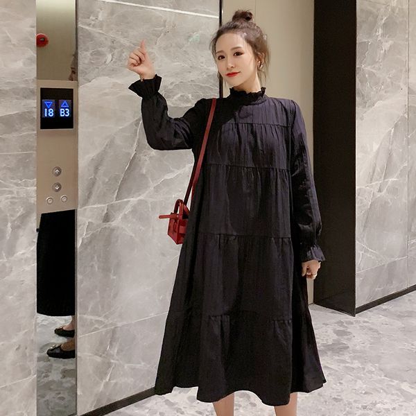 long lantern sleeve pregnant women loose cotton dress plus size stand collar maternity long loose a-line dress black white
long lantern sleeve pregnant women loose cotton dress plus size stand collar maternity long loose a-line dress black white