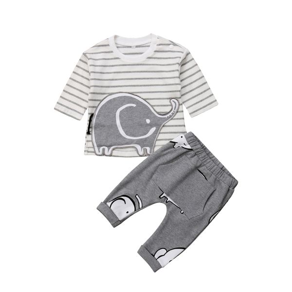 cute newborn toddler baby boy girl clothes elephant striped t-shirt long sleeve pants casual outfit clothes set
cute newborn toddler baby boy girl clothes elephant striped t-shirt long sleeve pants casual outfit clothes set