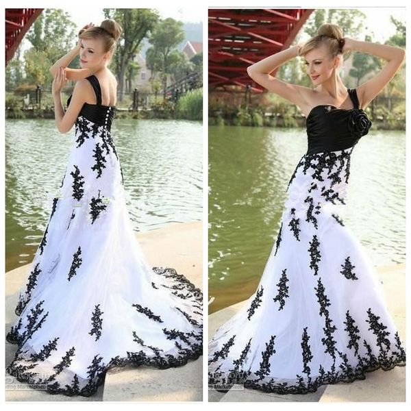 one shoulder lace mermaid wedding dresses lace appliques slim long bridal gowns custom 2019 gothic retro vestidos de mariee, White
one shoulder lace mermaid wedding dresses lace appliques slim long bridal gowns custom 2019 gothic retro vestidos de mariee, White
