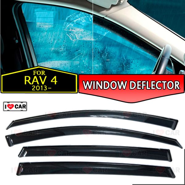 

window deflectors for toyota rav-4 2013- car window deflector wind guard vent sun rain visor cover car styling