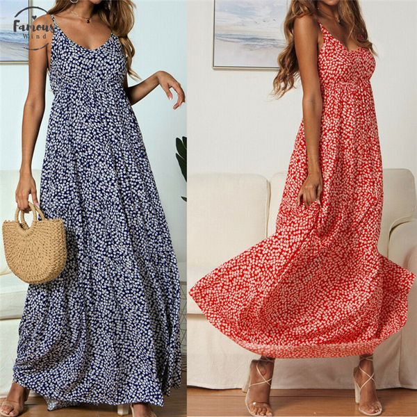 2020 casual boho dresses sleeveless strap v neck bohemian floral printed holiday maxi dresses new arrival, Black;gray
2020 casual boho dresses sleeveless strap v neck bohemian floral printed holiday maxi dresses new arrival, Black;gray