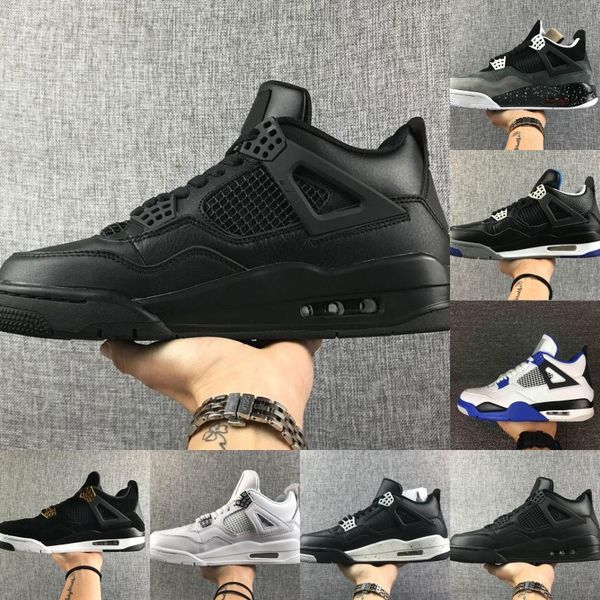 Hot Sale 4 Black Cats White Pure Money Designer Basketball Shoes Classic IV Motorsports Royalty Fashion Fear Pack Fashion Trainers With Box
Hot Sale 4 Black Cats White Pure Money Designer Basketball Shoes Classic IV Motorsports Royalty Fashion Fear Pack Fashion Trainers With Box