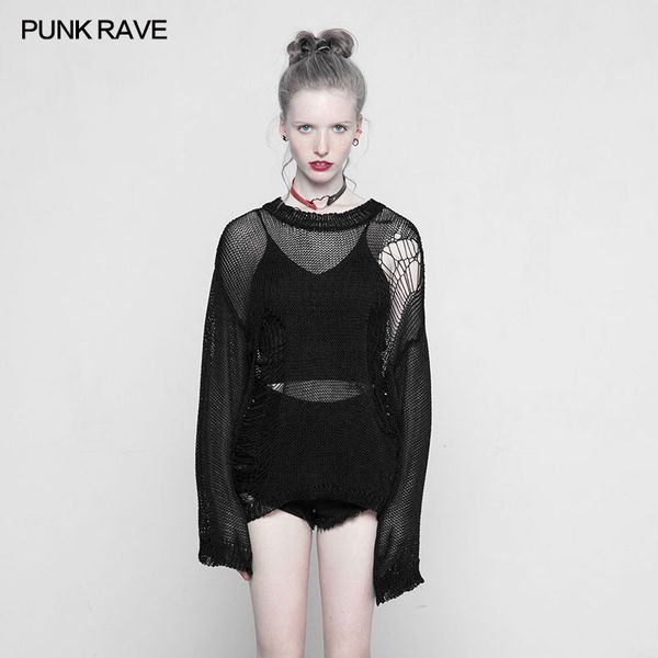 punk rave girls gothic black hole loose knit sweaters fashion harajuku long sleeve hole punk streetwear sweater, White;black
punk rave girls gothic black hole loose knit sweaters fashion harajuku long sleeve hole punk streetwear sweater, White;black