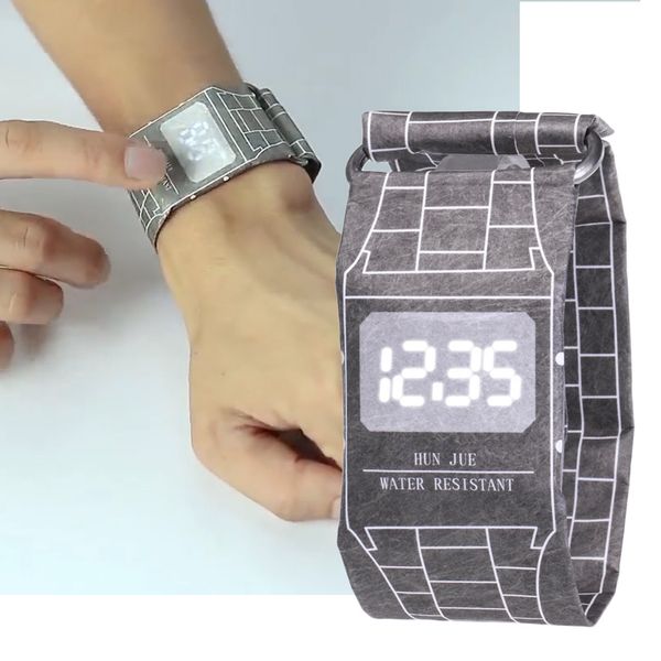 fashion casual tyvek paper digital watches waterproof sport women men led watch paper-strap electronic clock gifts 2019, Slivery;brown
fashion casual tyvek paper digital watches waterproof sport women men led watch paper-strap electronic clock gifts 2019, Slivery;brown
