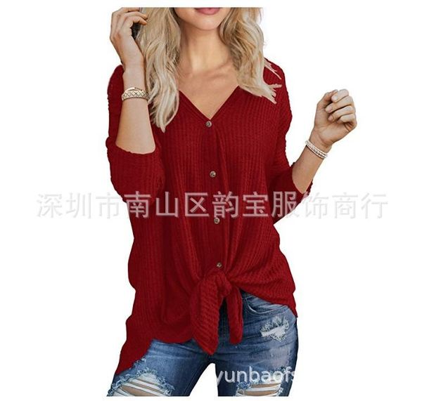 autumn long sleeve v-neck blouse t-shirt cardigan knitted sweater women's knits & tees fine wool yarn stripe red splicing single breast, White
autumn long sleeve v-neck blouse t-shirt cardigan knitted sweater women's knits & tees fine wool yarn stripe red splicing single breast, White