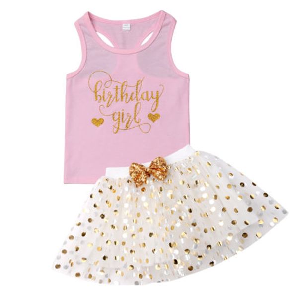 1-6y kids baby birthday girl vest tutu skirt mini dress party clothes outfits, White
1-6y kids baby birthday girl vest tutu skirt mini dress party clothes outfits, White