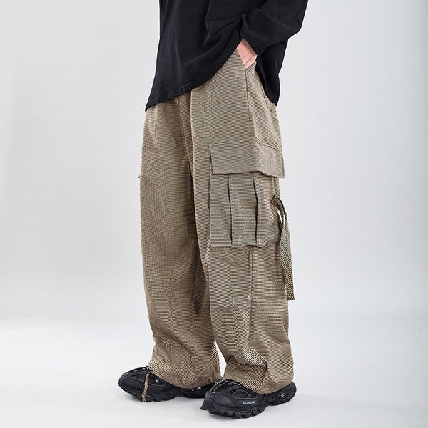 men elastic waist vintage fashion casual loose straight cargo pants long trousers male japan streetwear hip hop oversize pants, Black
men elastic waist vintage fashion casual loose straight cargo pants long trousers male japan streetwear hip hop oversize pants, Black