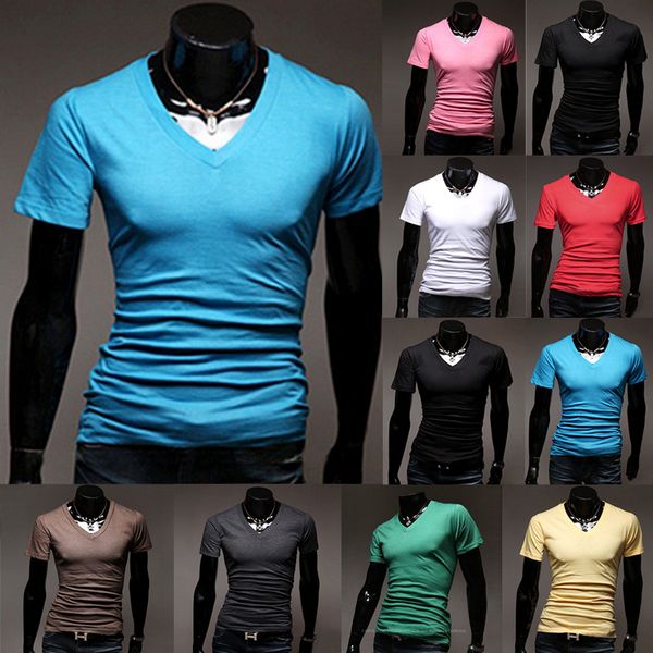 wholesale basic mens short sleeve t shirts classic v neck tees breathable slim fit summer tshirts multi colors ready to ship, White;black
wholesale basic mens short sleeve t shirts classic v neck tees breathable slim fit summer tshirts multi colors ready to ship, White;black