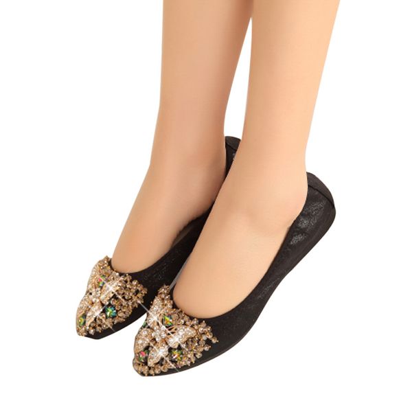 designer crystal woman flat shoes elegant comfortable lady fashion rhinestone women soft bees shoes plus size 35-45, Black
designer crystal woman flat shoes elegant comfortable lady fashion rhinestone women soft bees shoes plus size 35-45, Black