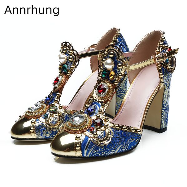 style jeweled t-strap party shoes woman embroidery satin metal round toe hoof heel pearl rhinestone high heel pumps women, Black
style jeweled t-strap party shoes woman embroidery satin metal round toe hoof heel pearl rhinestone high heel pumps women, Black