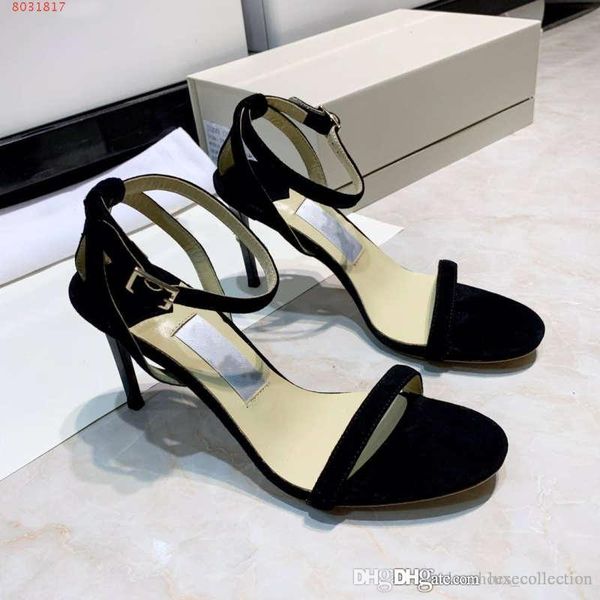 classic women 8.5 cm high heels sandals, leather suede ankle strap sandals for wedding party size 35-40, Black
classic women 8.5 cm high heels sandals, leather suede ankle strap sandals for wedding party size 35-40, Black