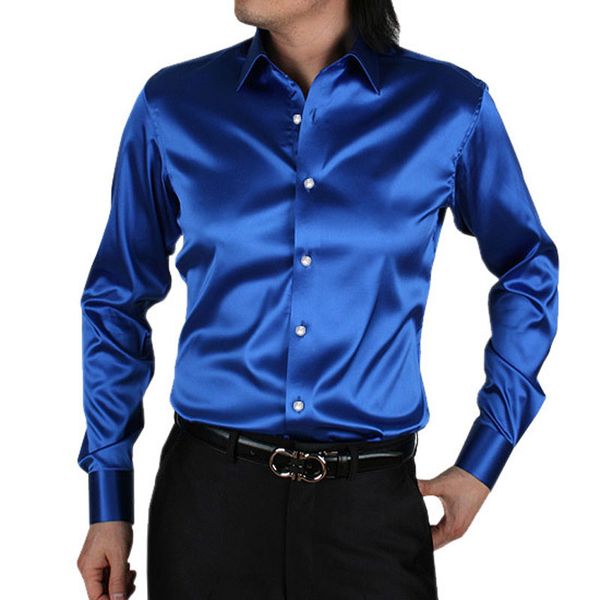 luxury royal blue satin silk shirt men 2020 brand long sleeve slim fit mens dress shirts casual wedding party tuxedo shirt 3xl, White;black
luxury royal blue satin silk shirt men 2020 brand long sleeve slim fit mens dress shirts casual wedding party tuxedo shirt 3xl, White;black