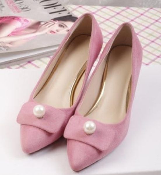 2019 suede women's shoes in spring and autumn with new style high heel fine heel pointed end @158, Black
2019 suede women's shoes in spring and autumn with new style high heel fine heel pointed end @158, Black