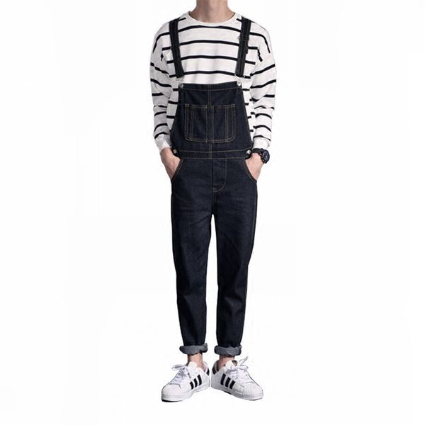fashion men denim bib pant spring couple overalls jumpsuits one-piece jeans casual mens british style slim pocket pencil pants, Blue
fashion men denim bib pant spring couple overalls jumpsuits one-piece jeans casual mens british style slim pocket pencil pants, Blue