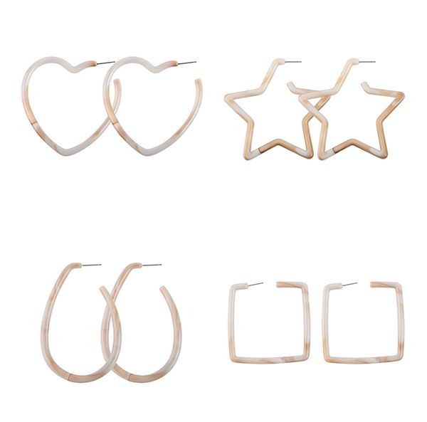 resin hoop earrings love heart design star geometric shaped fashion jewelry for women girls, Golden
resin hoop earrings love heart design star geometric shaped fashion jewelry for women girls, Golden