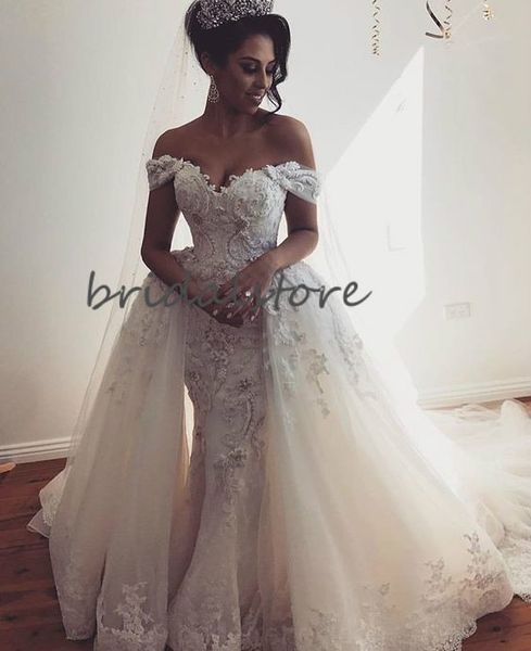 dubai arabic mermaid wedding dresses with detachable skirt backless short sleeves appliques country wedding gowns romantic church bride, White
dubai arabic mermaid wedding dresses with detachable skirt backless short sleeves appliques country wedding gowns romantic church bride, White