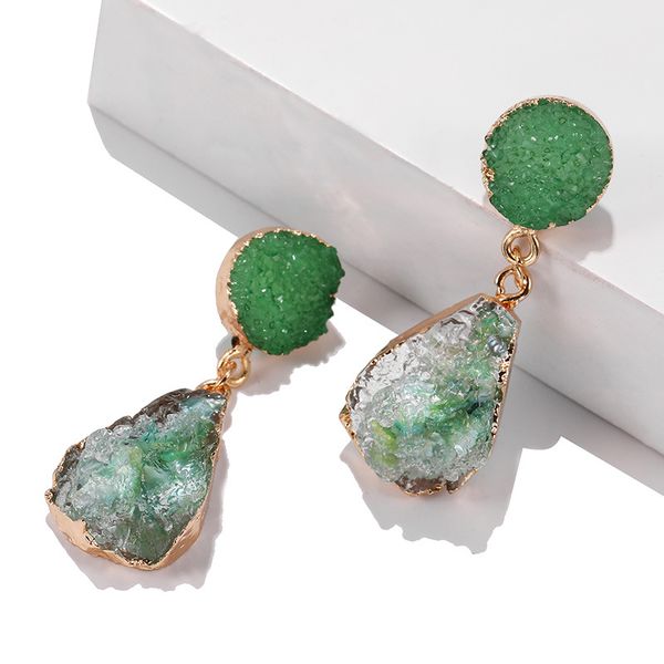 2019 new bohemian green druzy resin stone za clip on earrings no pierced for women jewelry drusy ear clips eardrop long earrings, Silver
2019 new bohemian green druzy resin stone za clip on earrings no pierced for women jewelry drusy ear clips eardrop long earrings, Silver