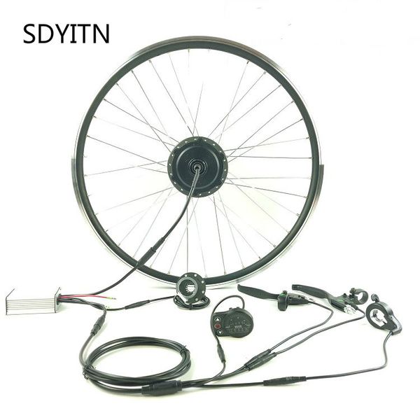 

sdyitn 36v350w electric bicycle conversion kit whole waterproof cable e-bike rear cassette wheel hub motor with led900s display