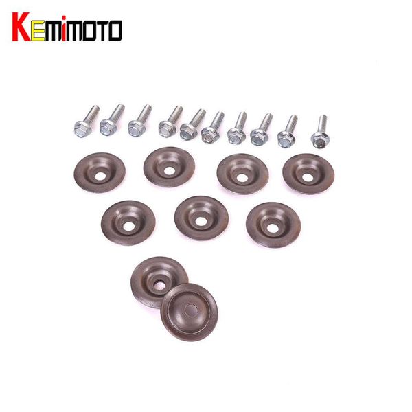 

kemimoto 10pcs bolts & washers steel skid plate for polaris 7556065 utv for polaris ranger 400 500 6x6 rzr s 800 rzr 570 800 900