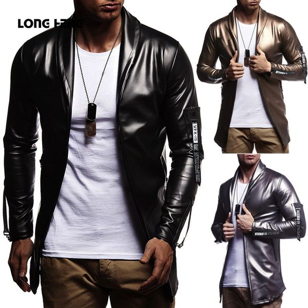 men's jackets long spring leather coat korean-style slim fit youth jacket plus velvet stand collar locomotive pu, Black;brown
men's jackets long spring leather coat korean-style slim fit youth jacket plus velvet stand collar locomotive pu, Black;brown