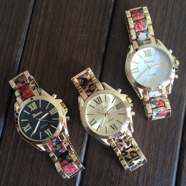 new leopard two-tone bracelet watch, radiating roman numerals dial vintage black & white floral bracelet watch t200420, Slivery;brown
new leopard two-tone bracelet watch, radiating roman numerals dial vintage black & white floral bracelet watch t200420, Slivery;brown