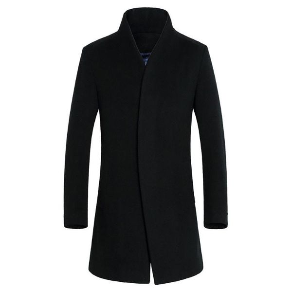 men winter wool coat men's new fashion solid color warm thick wool blends woolen pea coat male trench overcoat #1212, Black
men winter wool coat men's new fashion solid color warm thick wool blends woolen pea coat male trench overcoat #1212, Black