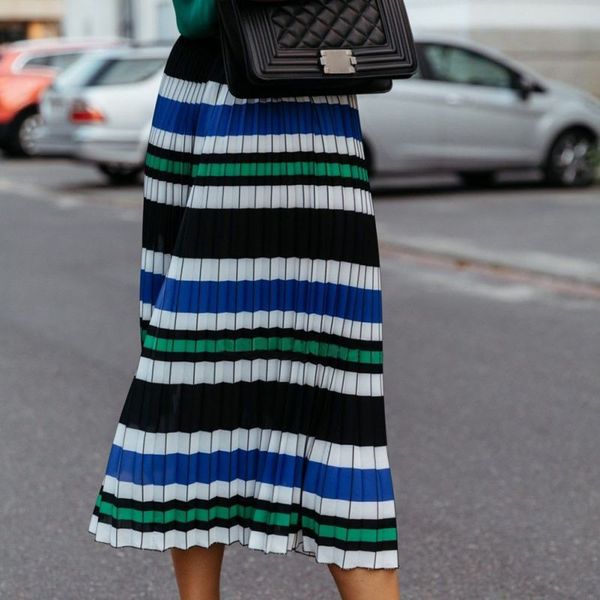 fashion striped pleated skirts 2020 summer high waist chiffon loose mid-length skirts clothing, Black
fashion striped pleated skirts 2020 summer high waist chiffon loose mid-length skirts clothing, Black
