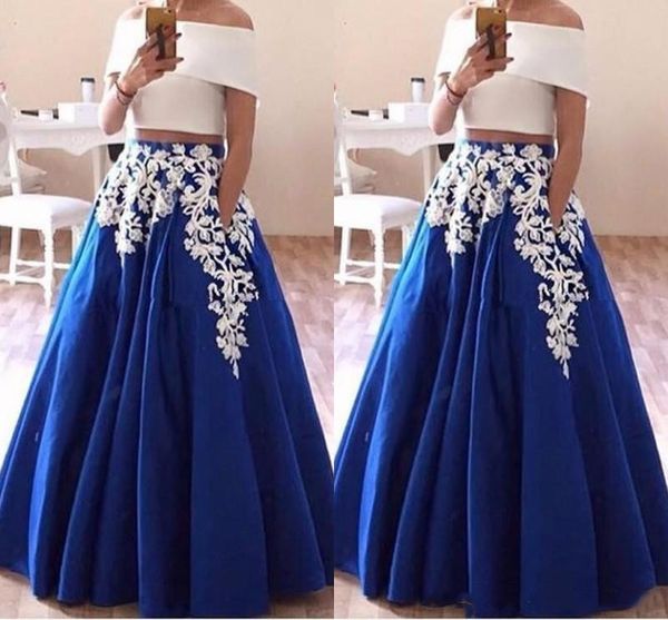 lace appliqued two piece a-line prom dress boat neck satin arabic evening dresses elegant royal blue party gown robe de soiree, Black;red
lace appliqued two piece a-line prom dress boat neck satin arabic evening dresses elegant royal blue party gown robe de soiree, Black;red