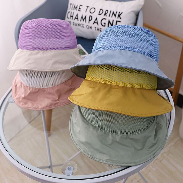 2020 new fashion children's hat summer baby sun protection hat flat wide brim baby girls fisherman net, Blue;gray
2020 new fashion children's hat summer baby sun protection hat flat wide brim baby girls fisherman net, Blue;gray