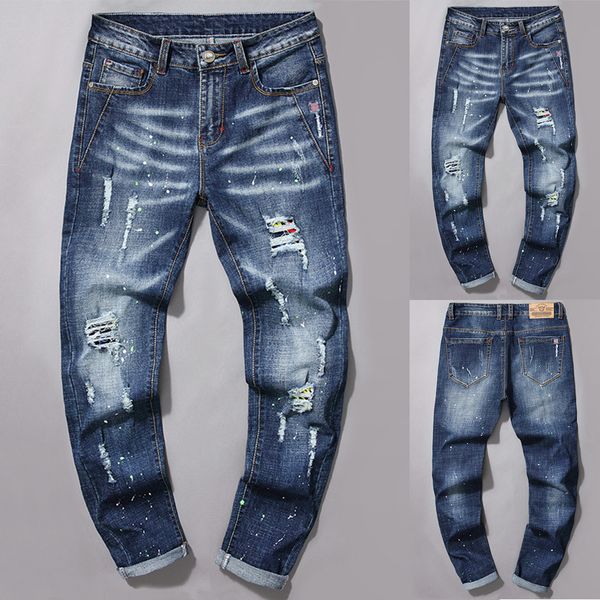 fashion men's casual personality printing slim fit denim jeans pants autumn winter stylish comfortable daily fashion jeans, Blue
fashion men's casual personality printing slim fit denim jeans pants autumn winter stylish comfortable daily fashion jeans, Blue