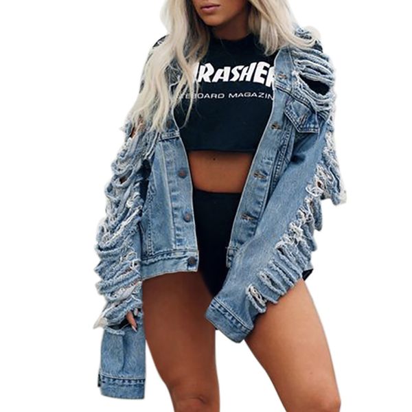sagace women's casual large size long sleeve denim pocket broken coat extra large casual casuals elegant denim jacket 2019, Black;brown
sagace women's casual large size long sleeve denim pocket broken coat extra large casual casuals elegant denim jacket 2019, Black;brown