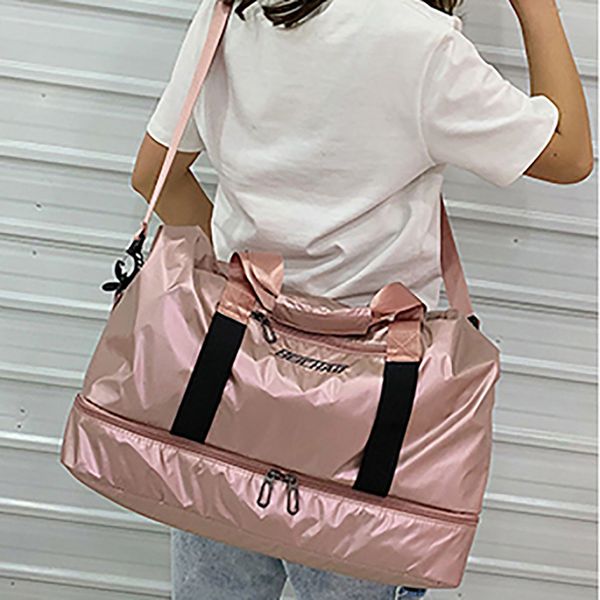 laser travel tote bag for women men dry and wet separation shoes position handbag large capacity travel shoulder bags
laser travel tote bag for women men dry and wet separation shoes position handbag large capacity travel shoulder bags