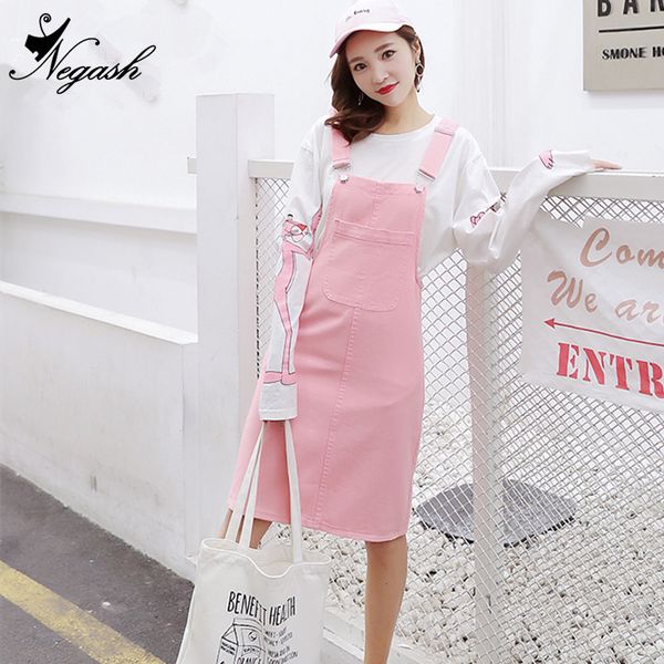 sling jeans woman 2018 spring autumn real skorean dress all-match knee-length denim dresses 5 colors, Black;gray
sling jeans woman 2018 spring autumn real skorean dress all-match knee-length denim dresses 5 colors, Black;gray