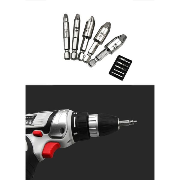 5 pcs/set damage screw bolt remover single head damaged screw extractor drill bits out bolt stud car tool
5 pcs/set damage screw bolt remover single head damaged screw extractor drill bits out bolt stud car tool