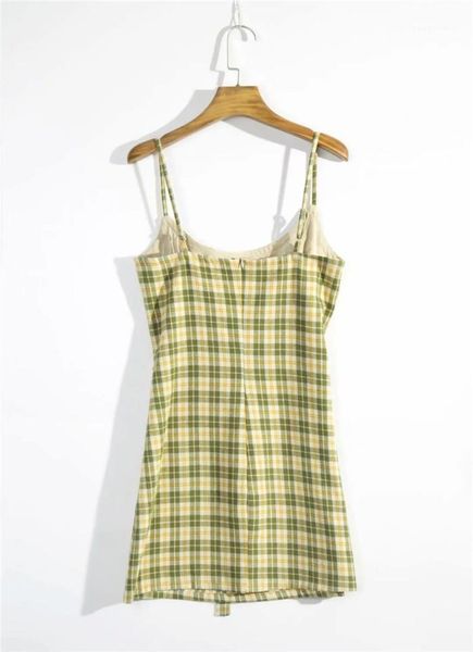 camisole casual slimming slim backless plaid dress waist tie womens designer summer, Black;gray
camisole casual slimming slim backless plaid dress waist tie womens designer summer, Black;gray