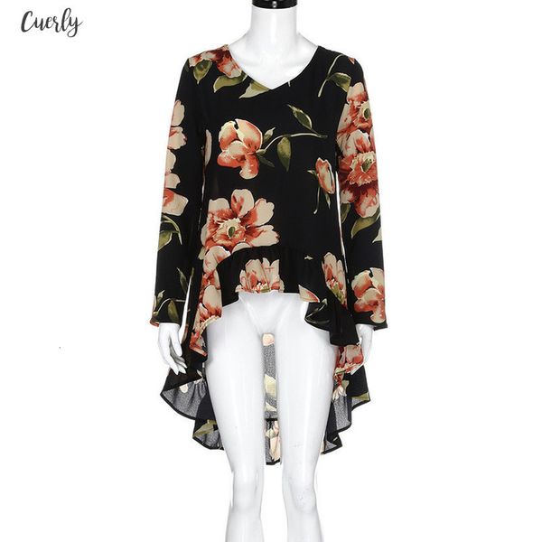 fashion floral print low hem long sleeve high blouse women clothing butterfly sleeve asymmetrical chiffon loose blusas, White
fashion floral print low hem long sleeve high blouse women clothing butterfly sleeve asymmetrical chiffon loose blusas, White